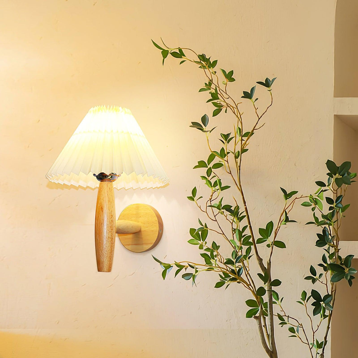 Elvivelle aplique de pared moderno de madera
