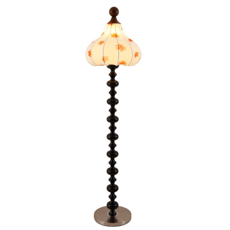 Qrathen lámpara de pie de madera y tejido