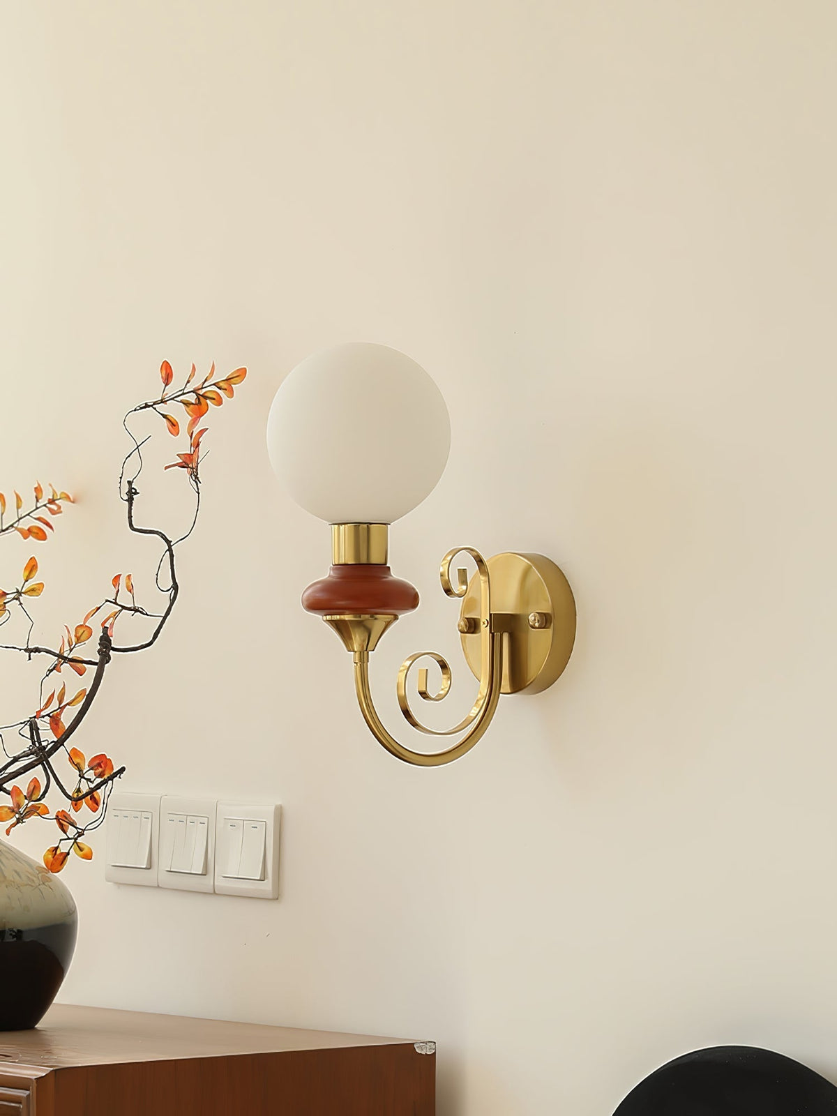 Bela aplique de pared Premium de vidrio nórdico artístico