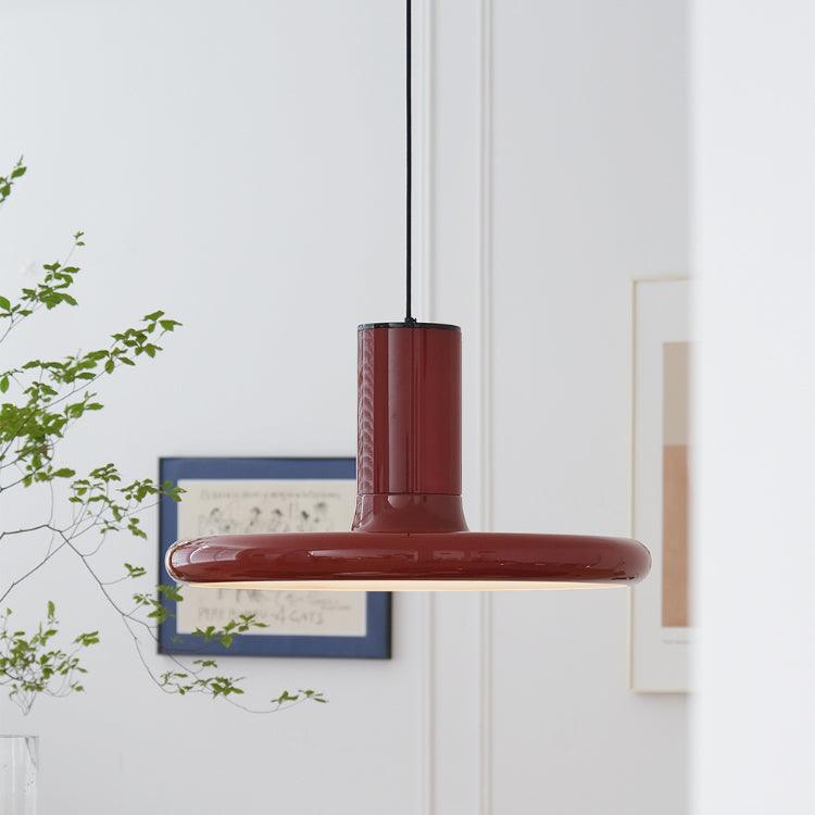 Seloz lámpara colgante de aluminio, cilindro y disco industrial
