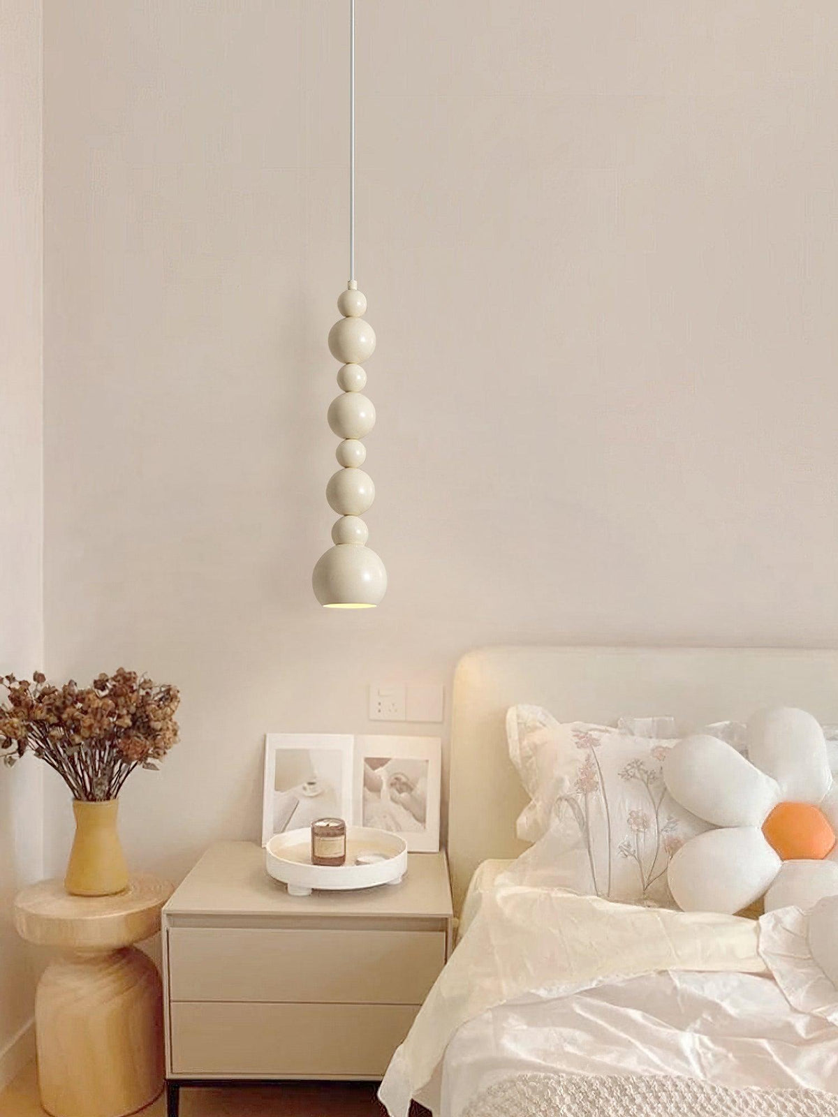 Slenao lámpara colgante beige artística
