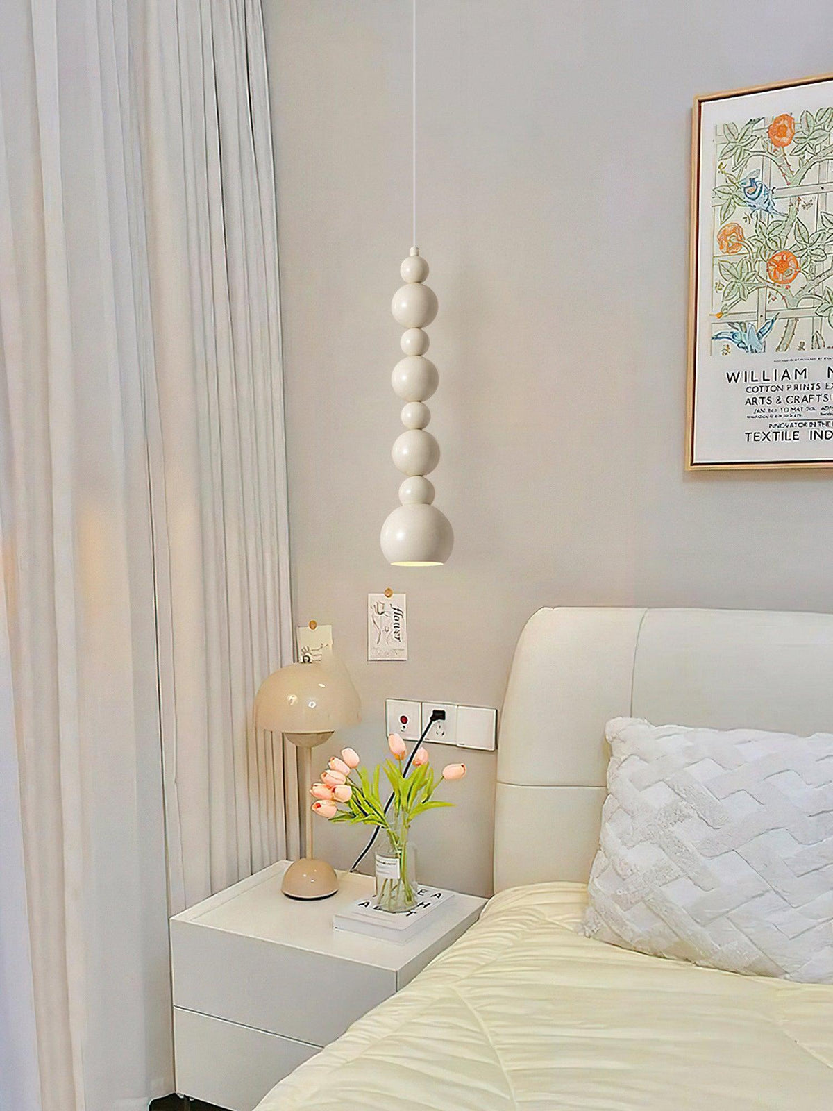 Solena Lámparas Colgantes Beige Artístico