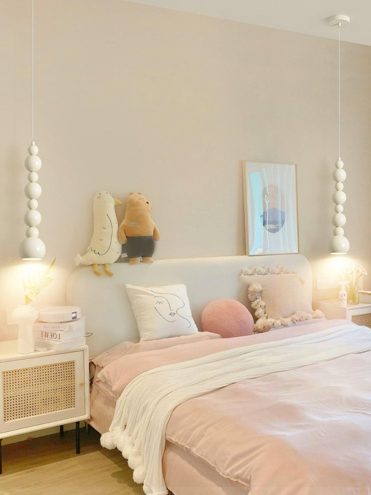 Solena Lámparas Colgantes Beige Artístico