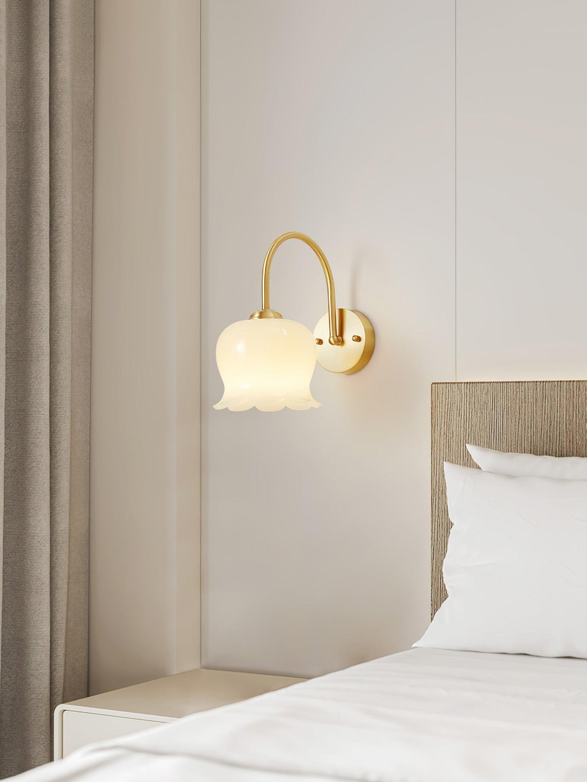 Avcarora aplique de pared Premium nórdico de latón y vidrio