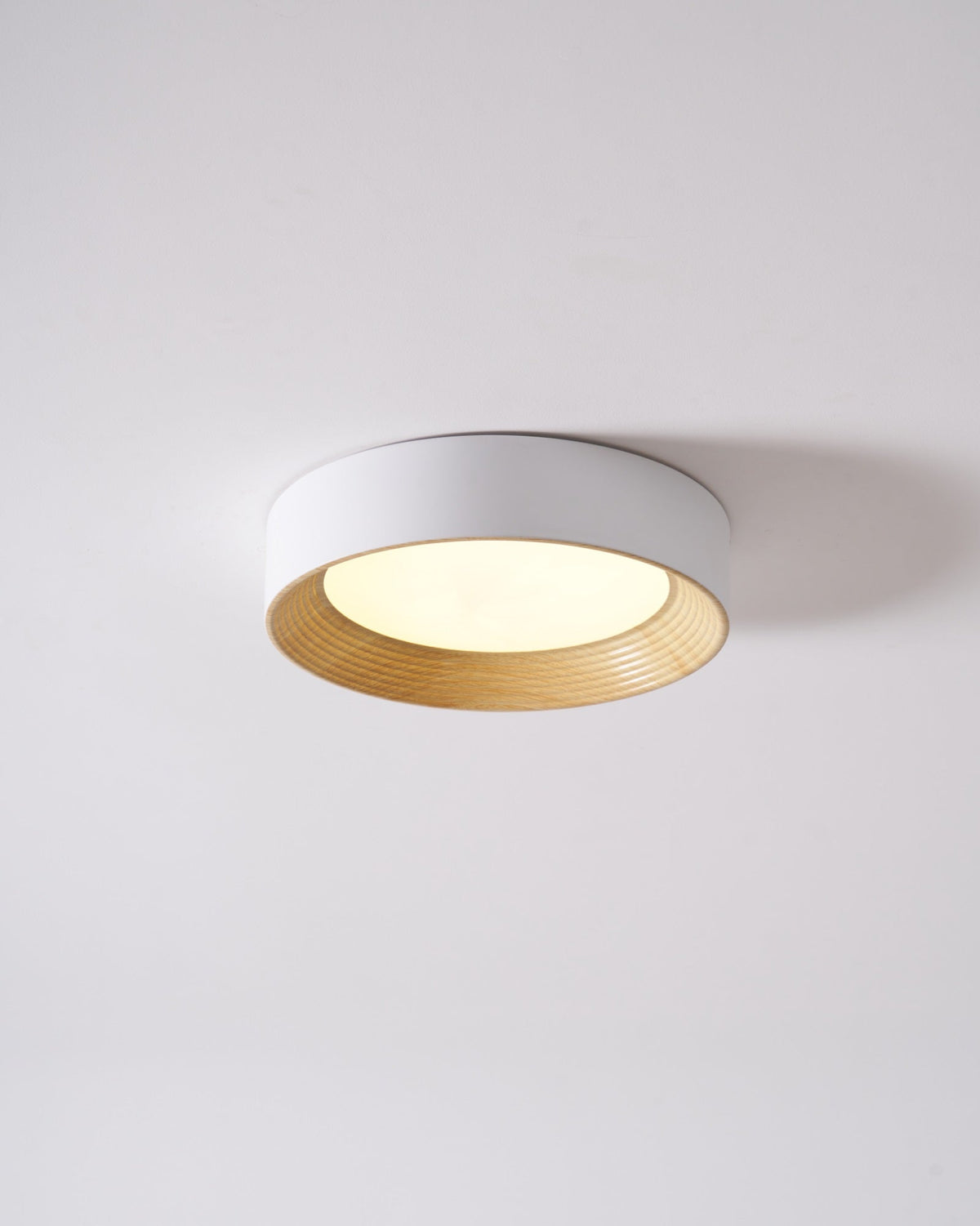 Elvirelle lámpara de techo anillo de madera minimalista regulable