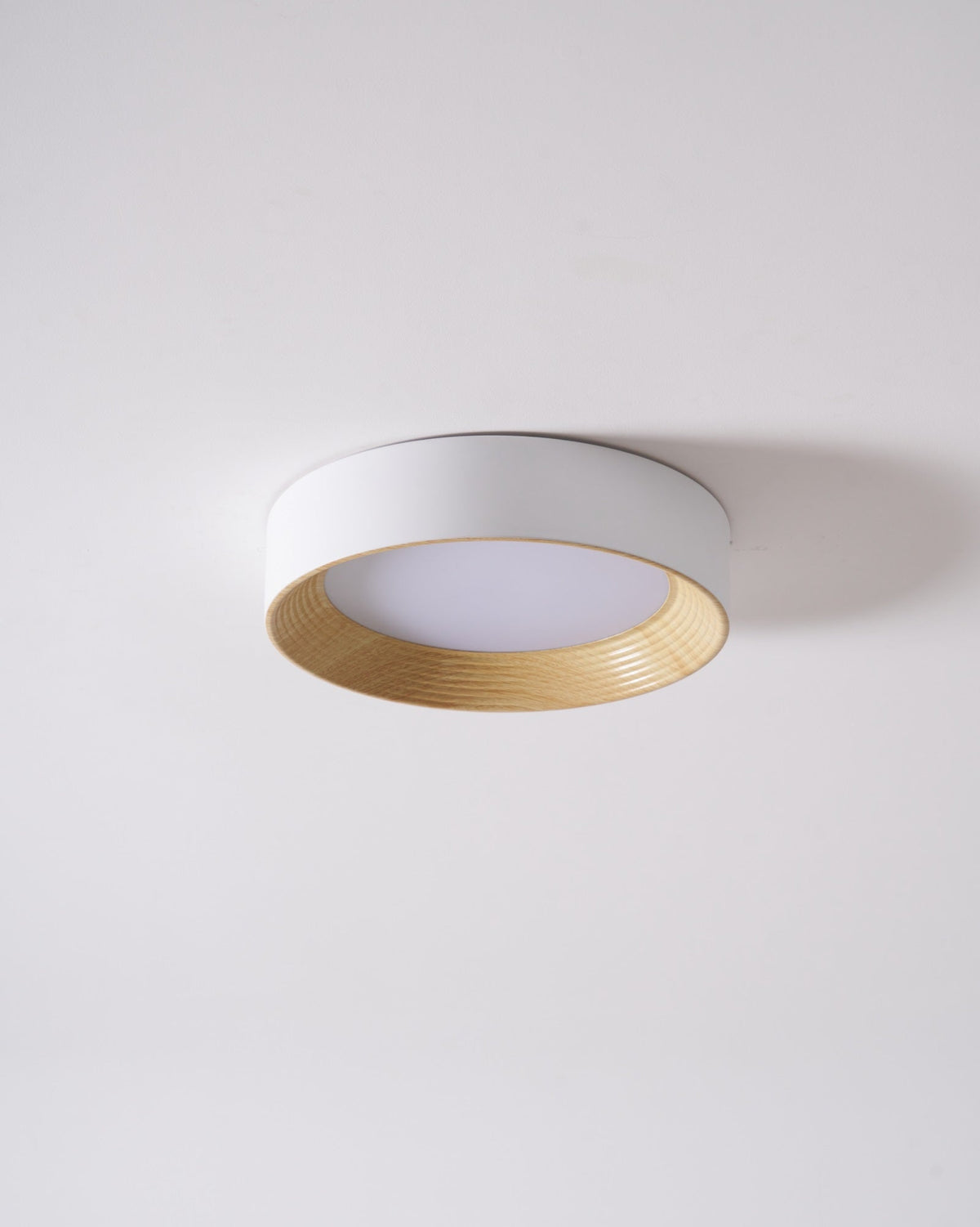 Elvirelle lámpara de techo anillo de madera minimalista regulable