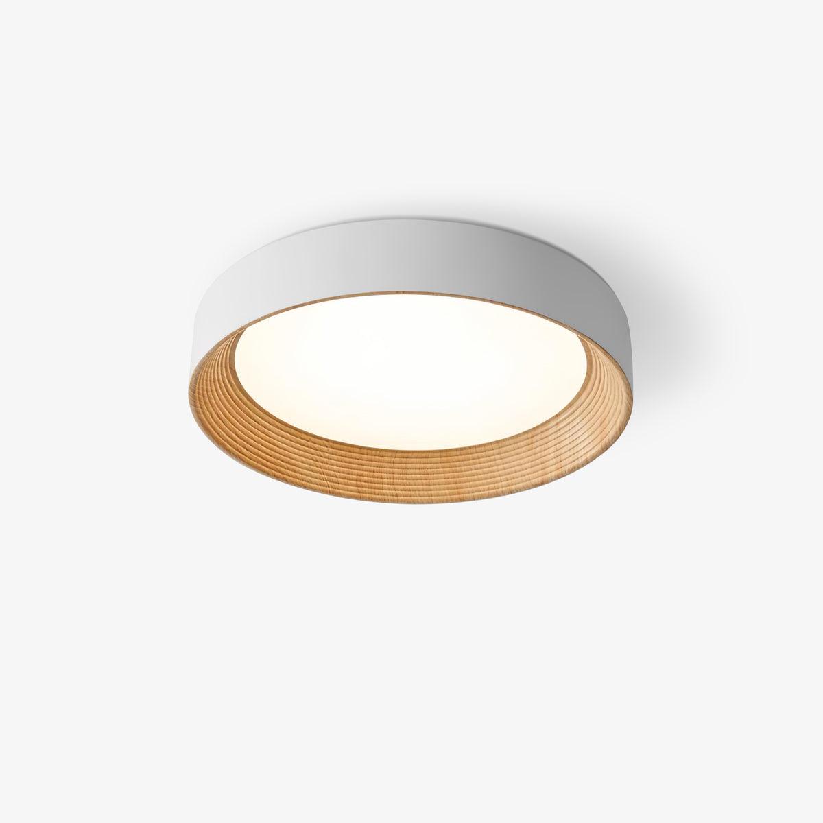 Elvirelle lámpara de techo anillo de madera minimalista regulable