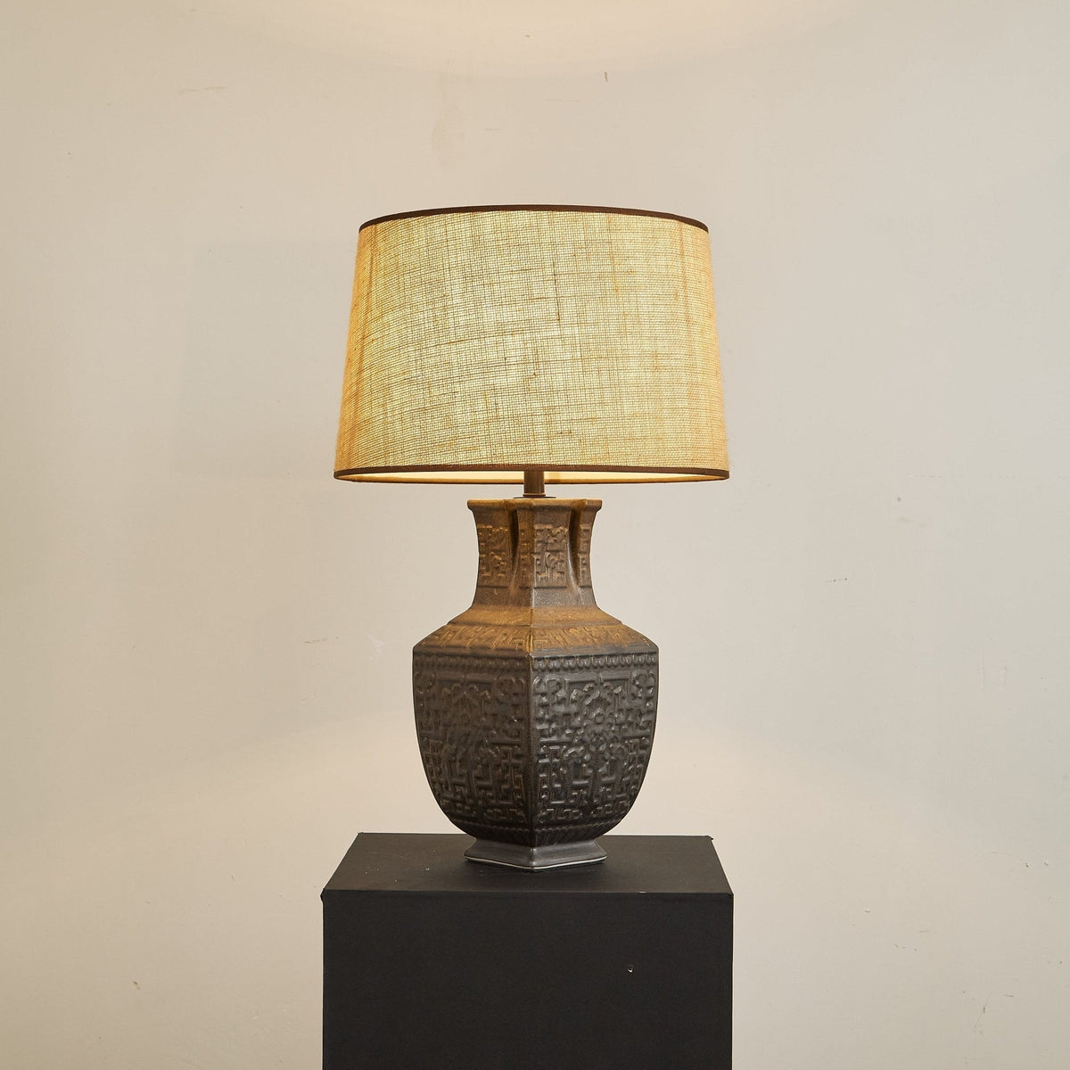 Echo lámpara de mesa vintage de tejido