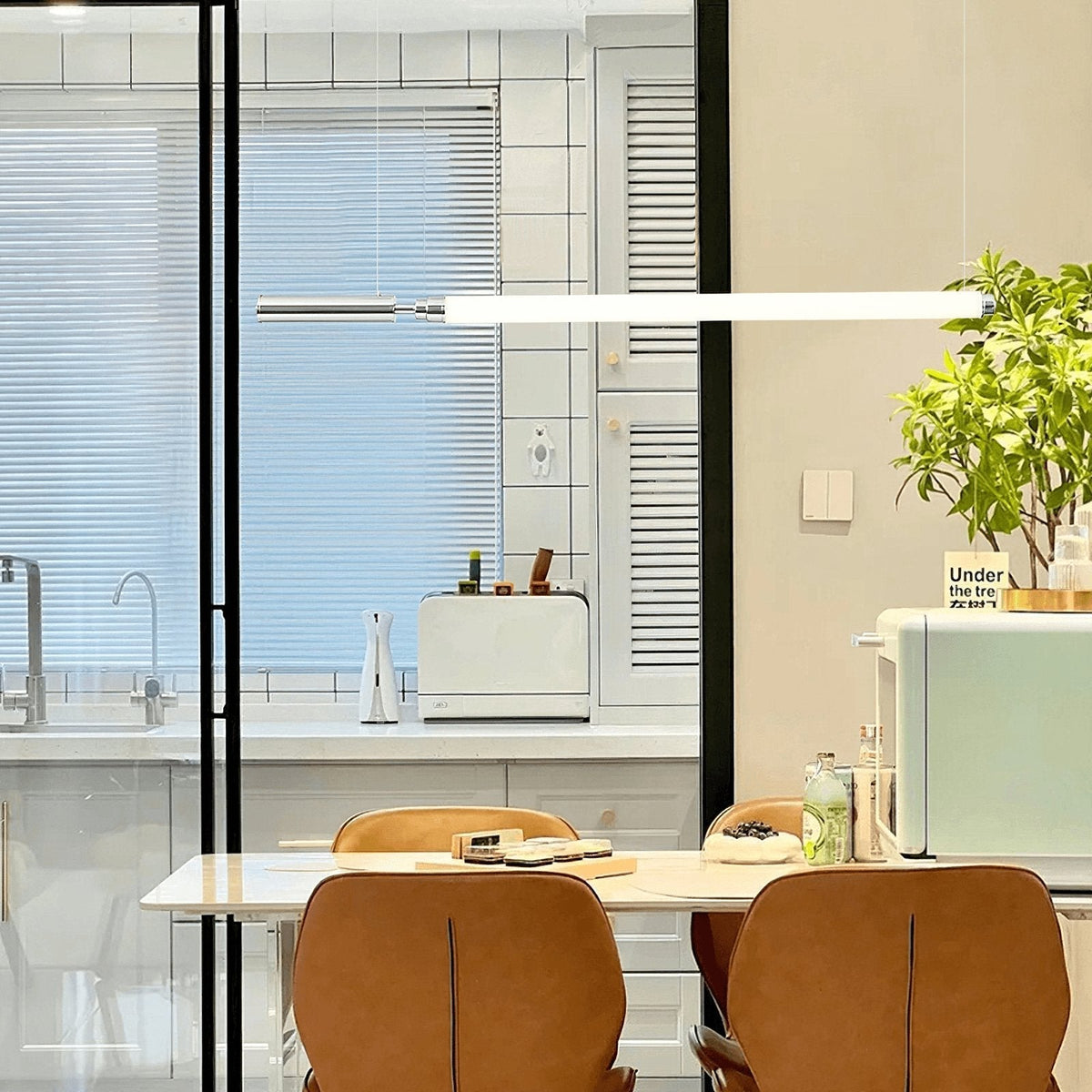 Ollaeos lámpara colgante moderna minimalista de vidrio