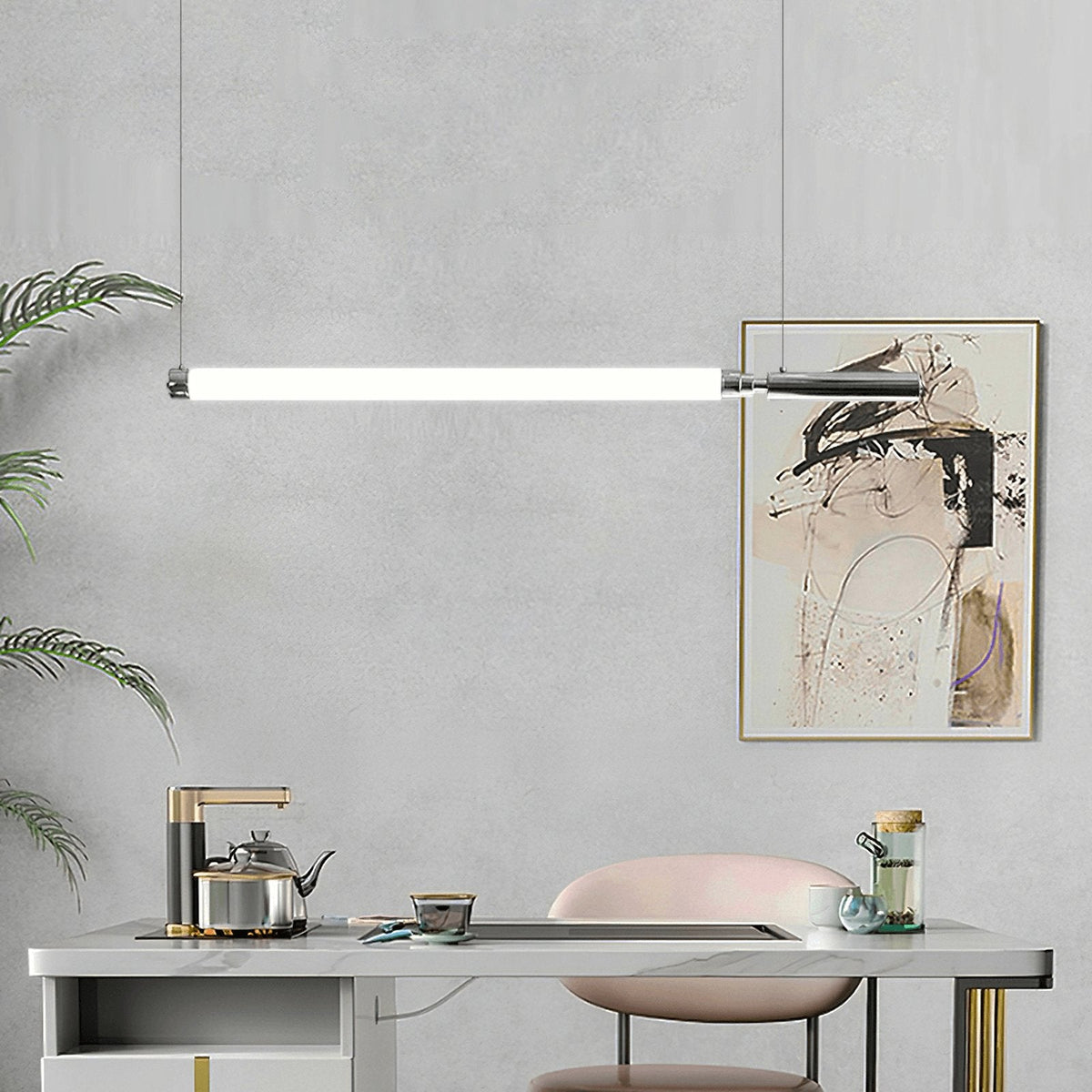Ollaeos lámpara colgante moderna minimalista de vidrio
