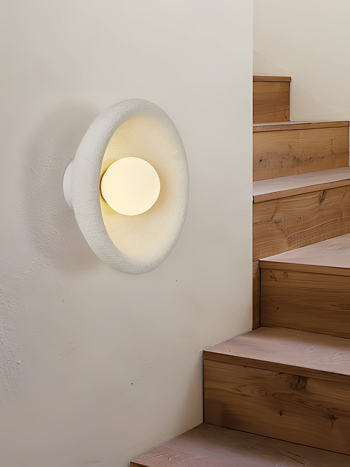 Evvinora aplique de pared moderno minimalista con halo de vidrio