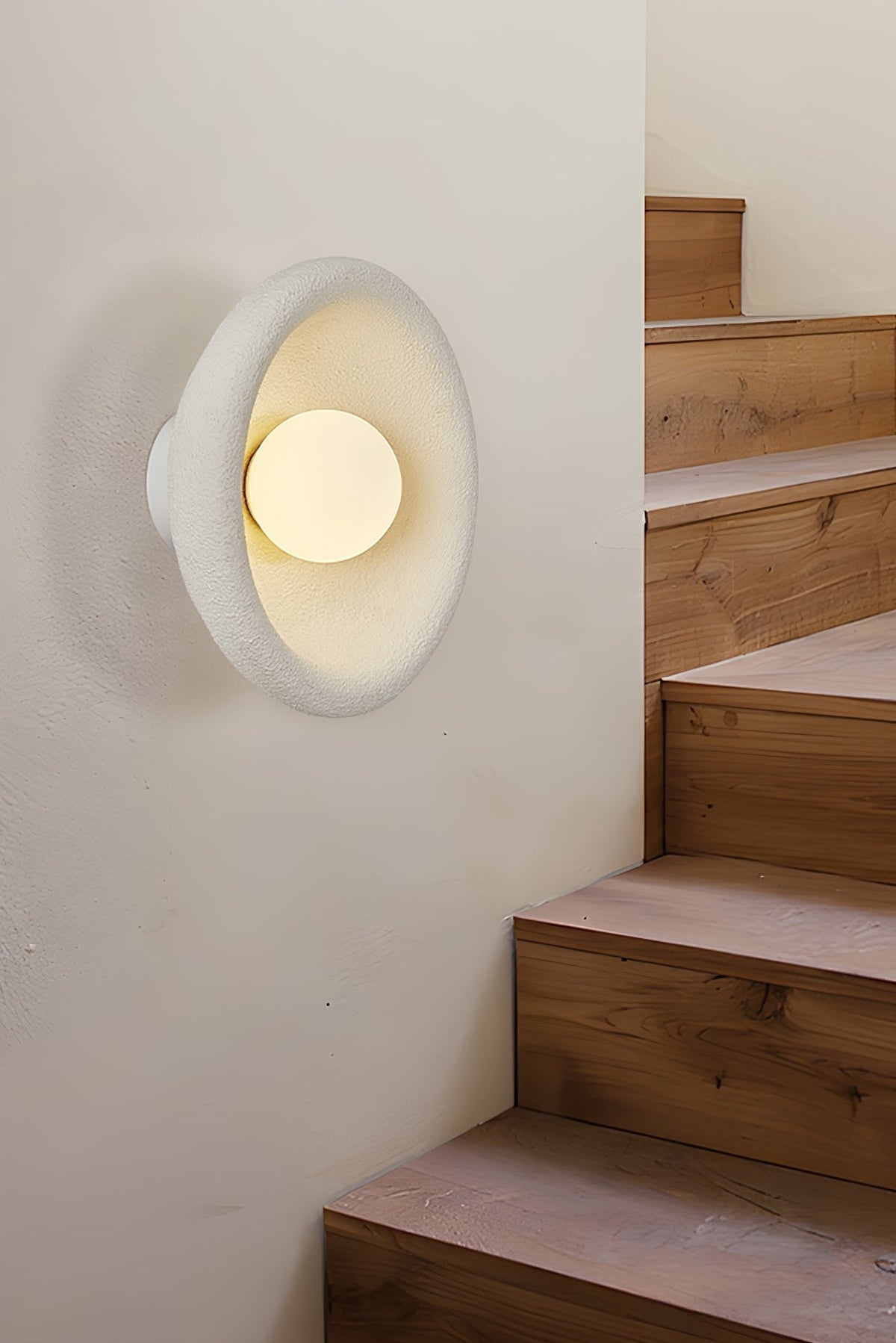 Evvinora aplique de pared moderno minimalista con halo de vidrio