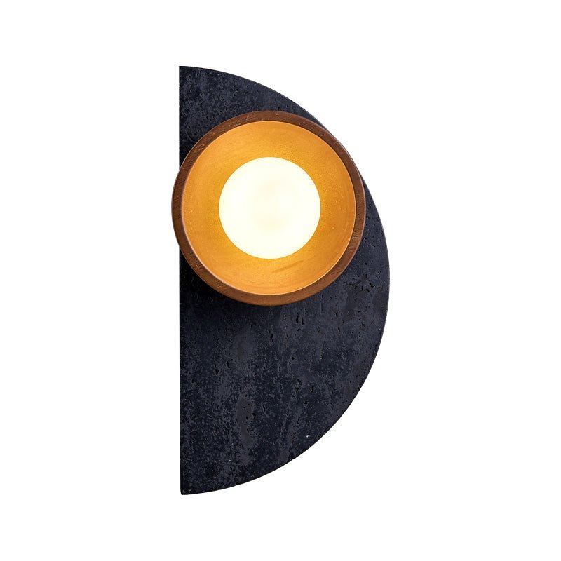 Luca aplique de pared artístico de madera y travertino