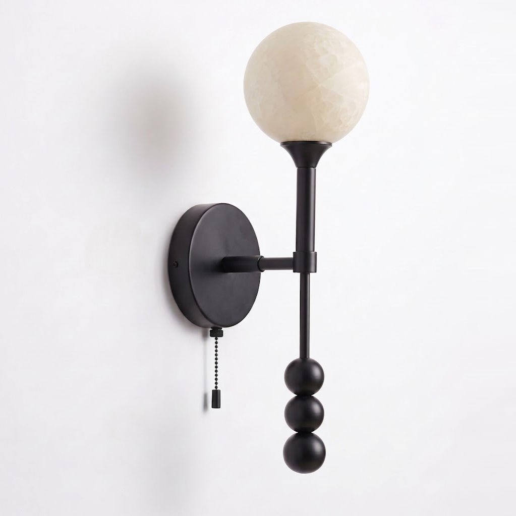 Aplique de pared de alabastro Valemont
