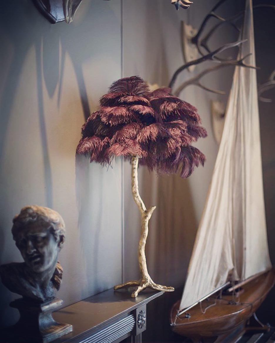 Ostrich lámpara de mesa