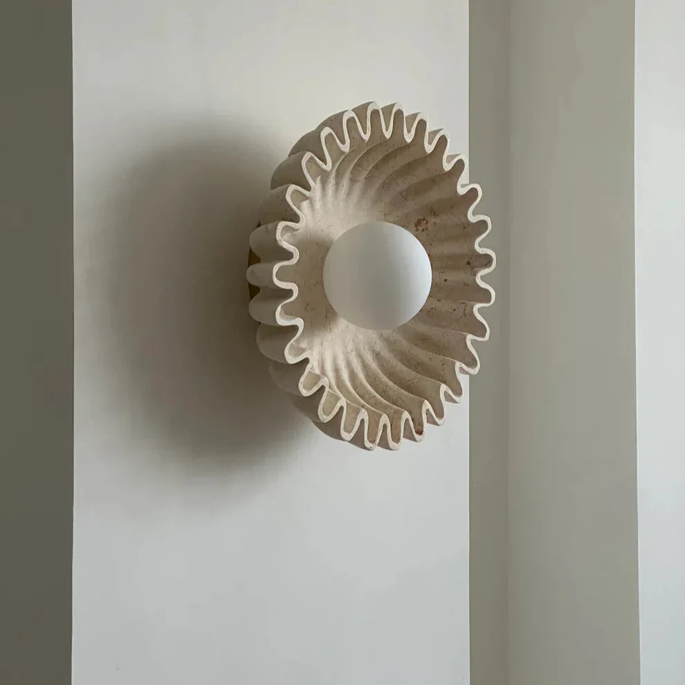 Skyler Unusual Round Marble Glass Wall Lamp