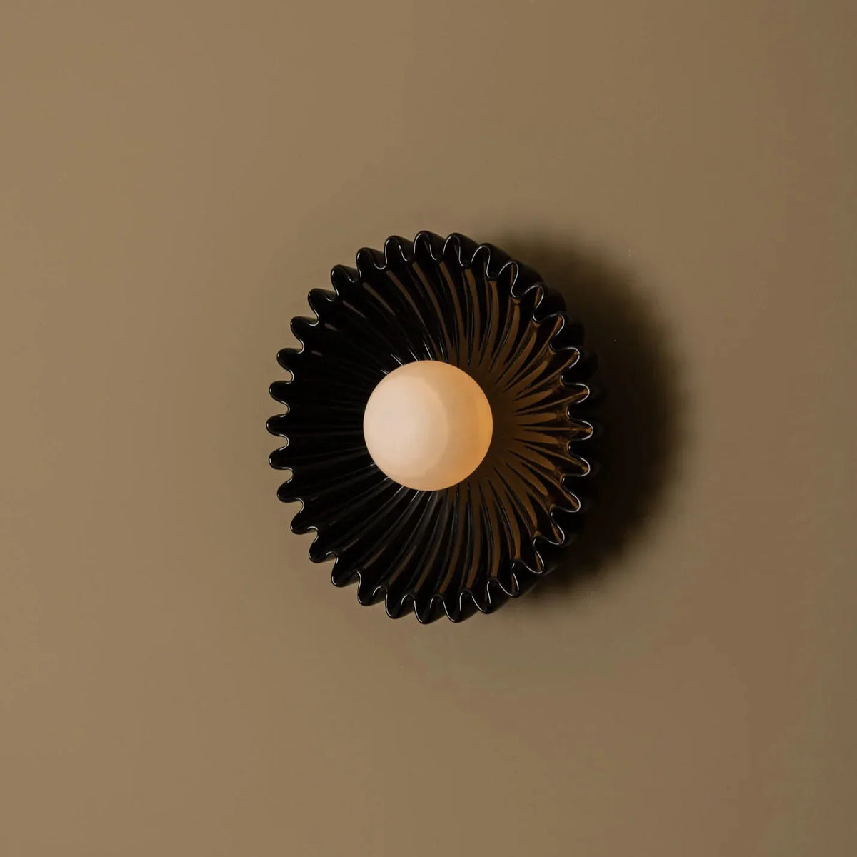 Skyler Unusual Round Marble Glass Wall Lamp
