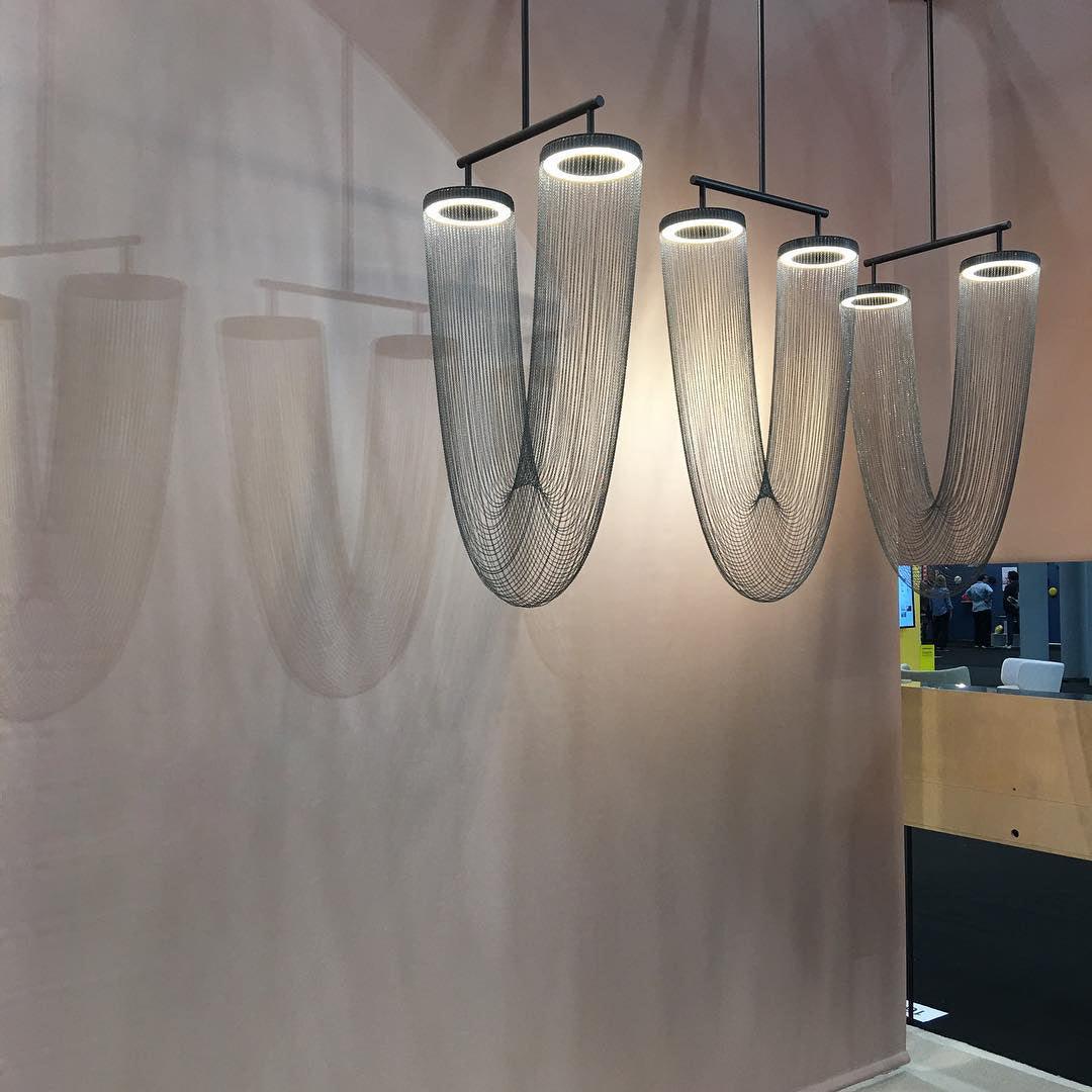 Apsht lámpara colgante de cadena de cobre escultórica moderna