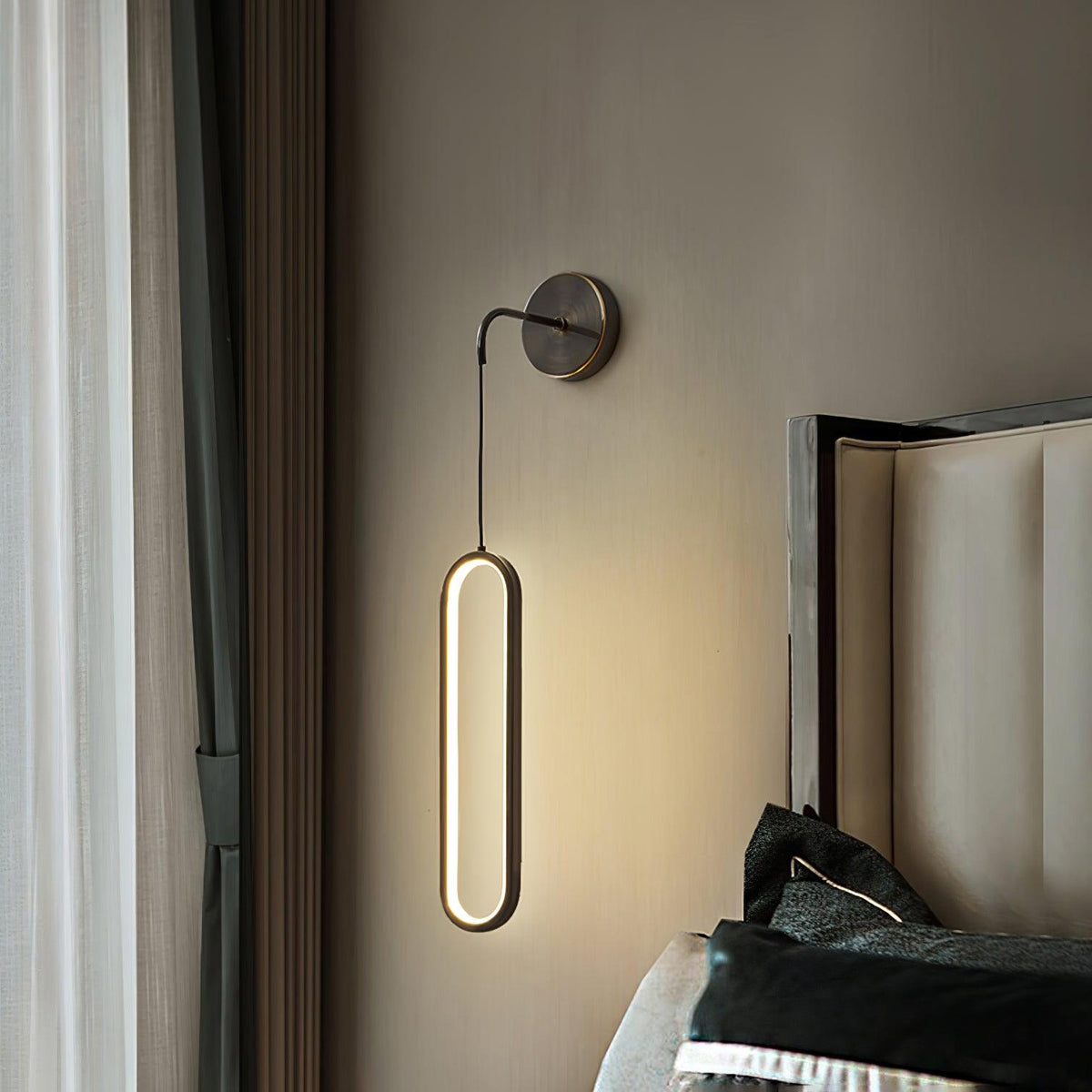 Solisenne aplique de pared LED de latón