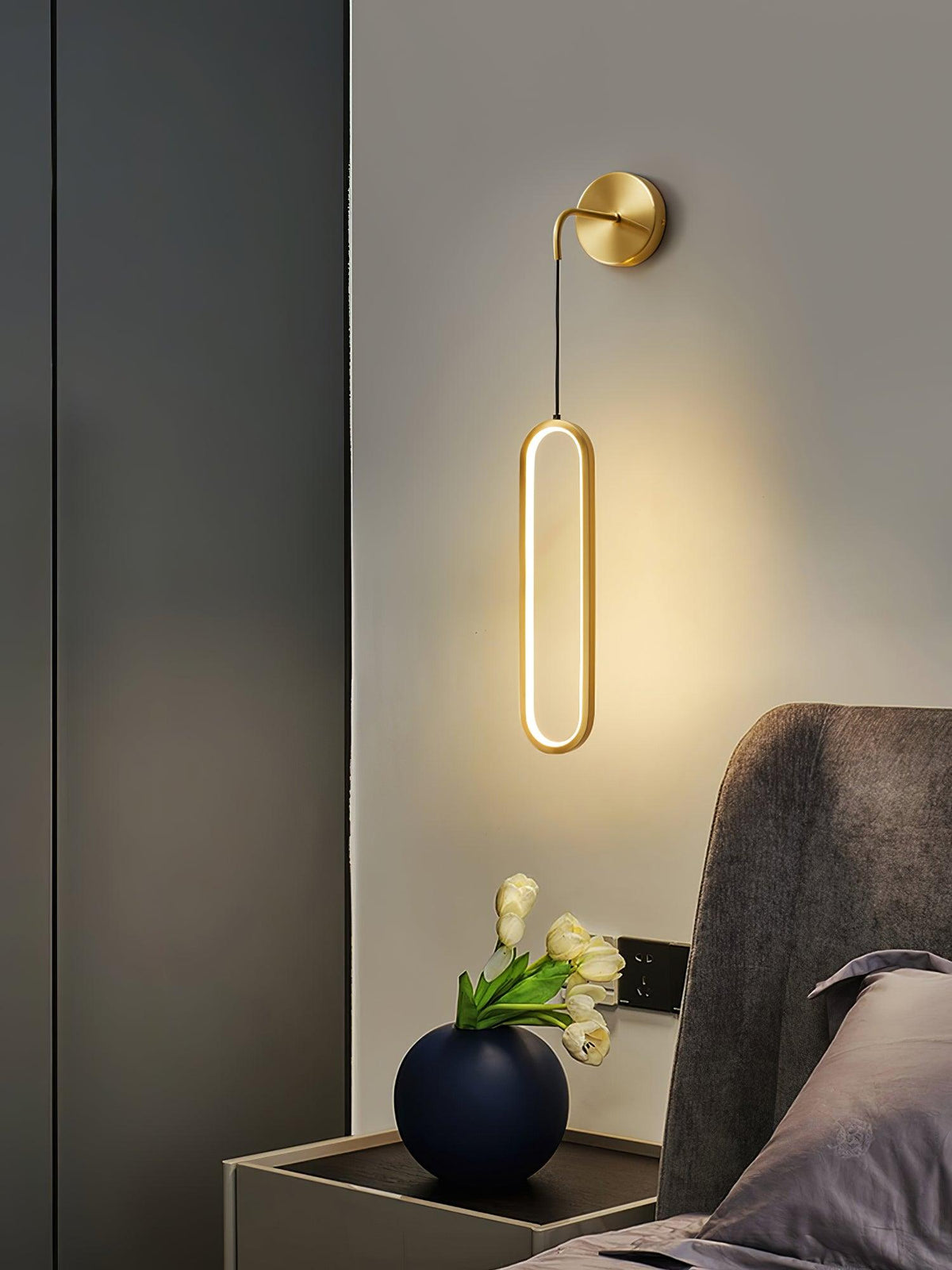 Solisenne aplique de pared LED de latón