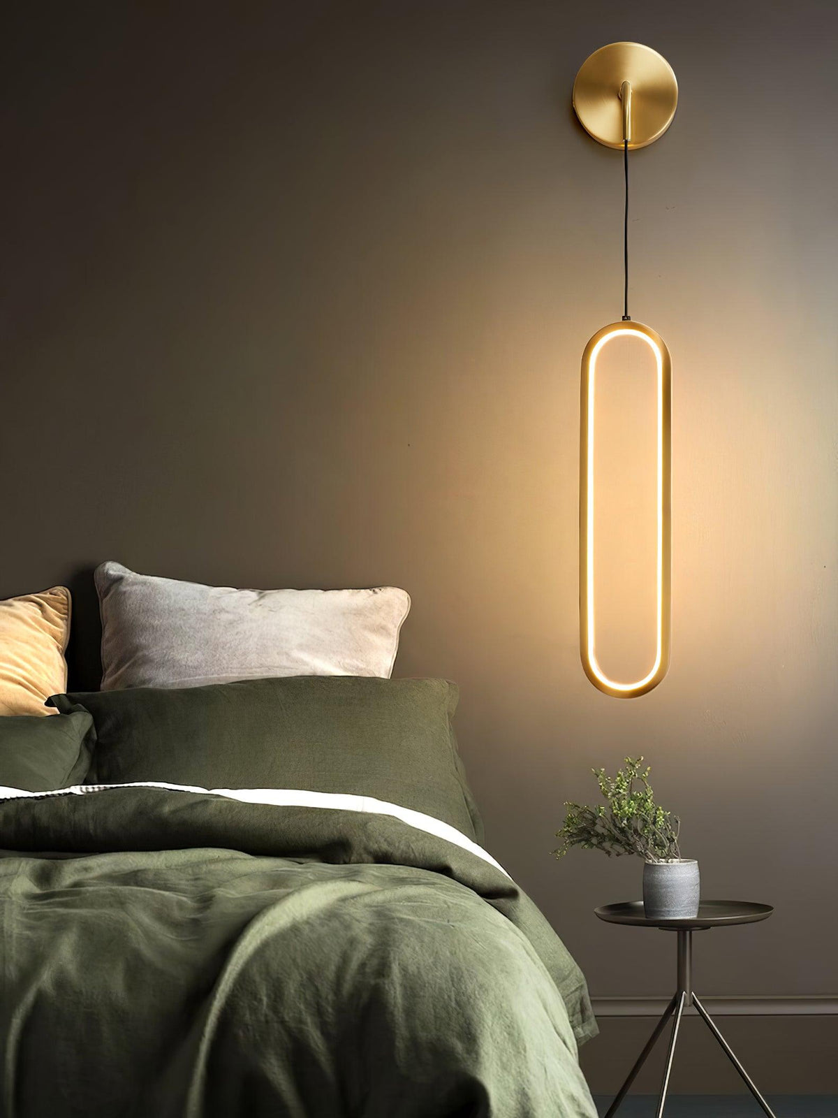 Solisenne aplique de pared LED de latón