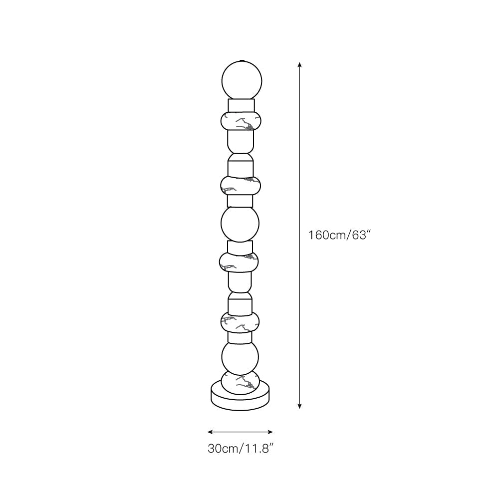 Spire lámpara de pie Pagoda