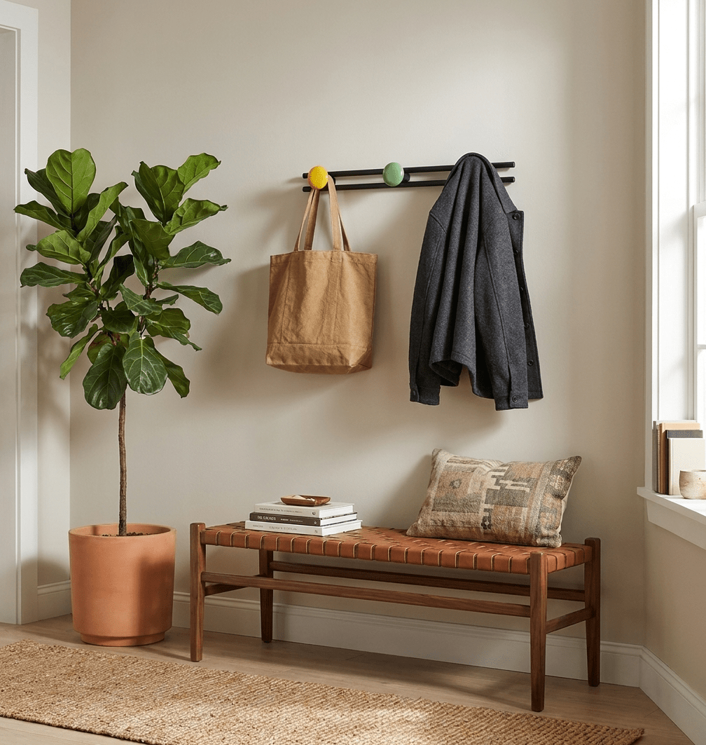 Pallini Perchero de pared con pomos de cerámica