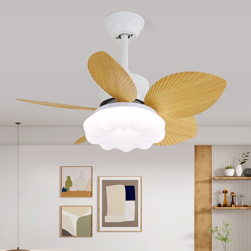 Alduena ventilador de techo con luz de madera tropical