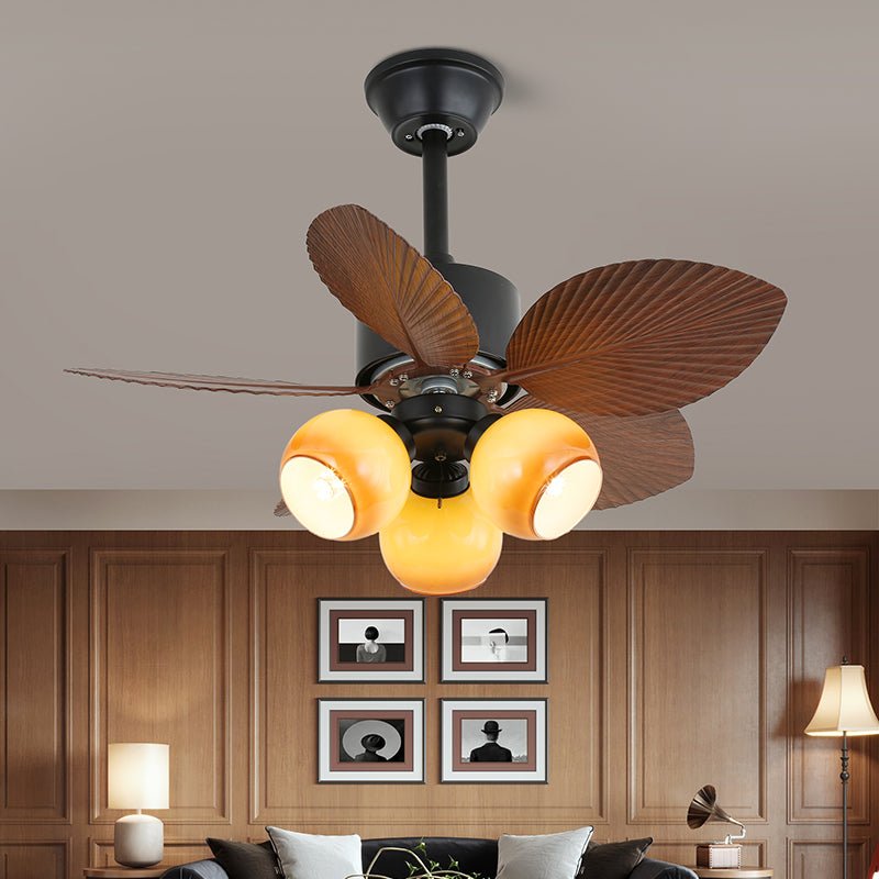 Alduena ventilador de techo con luz de madera tropical