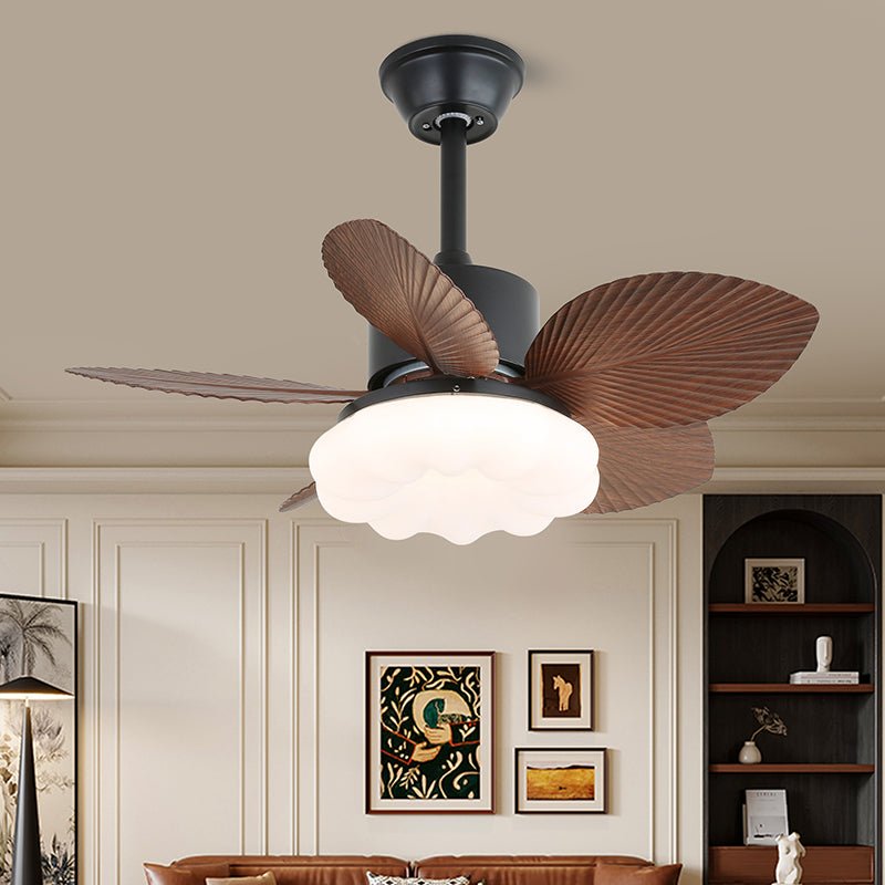 Alduena ventilador de techo con luz de madera tropical