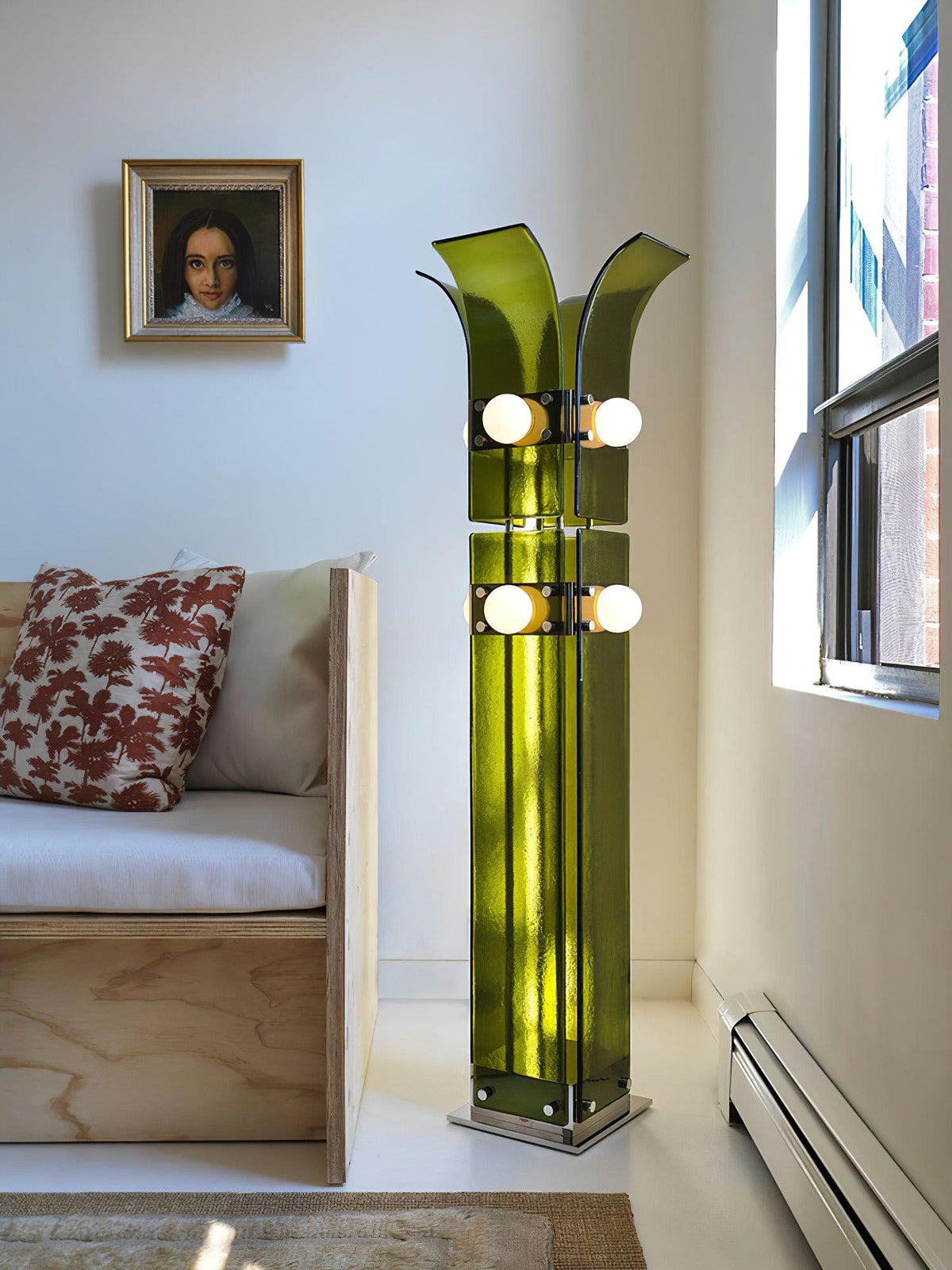 Niranaine lámpara de pie Art Deco de acrílico