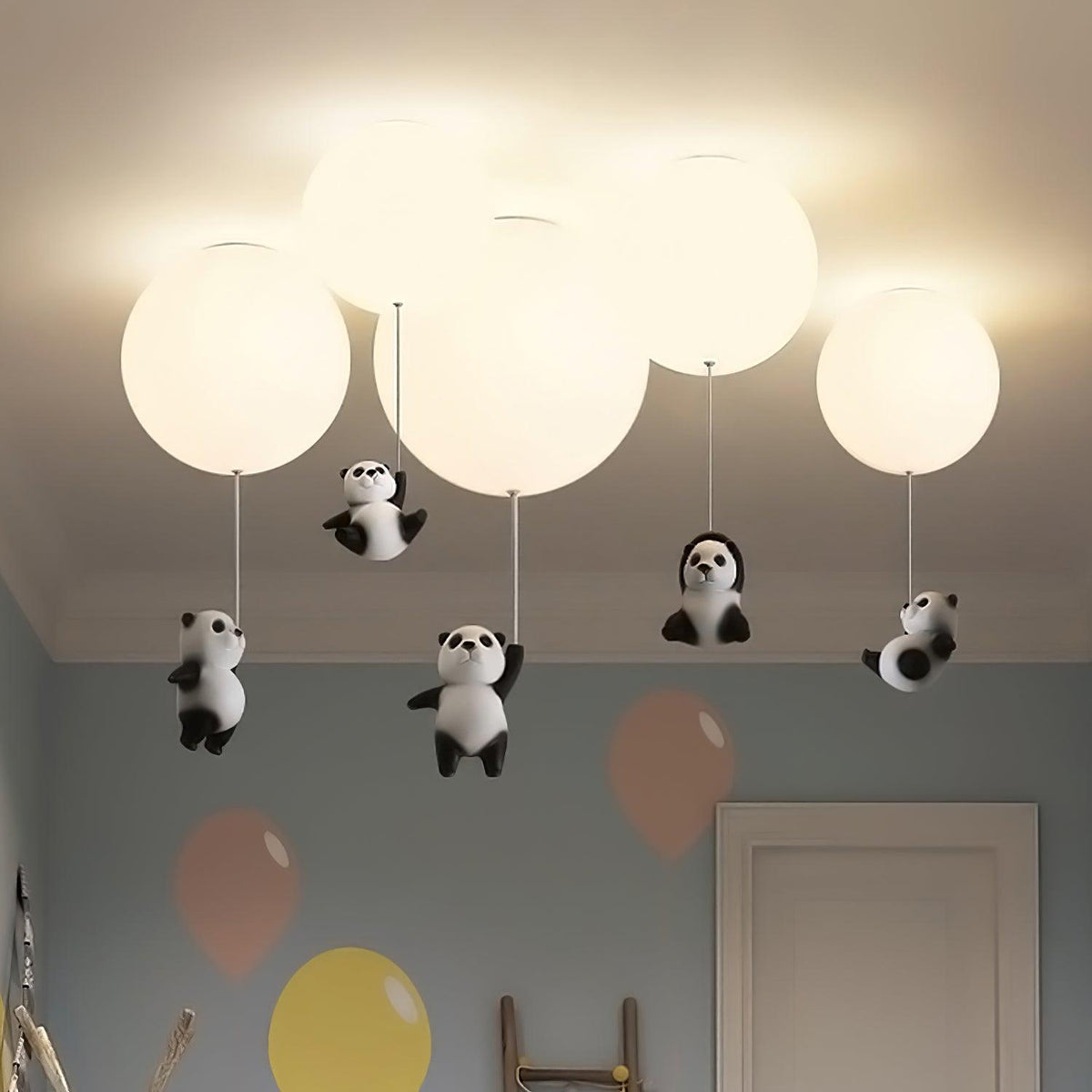 Yrath lámpara de techo elegancia Panda de vidrio