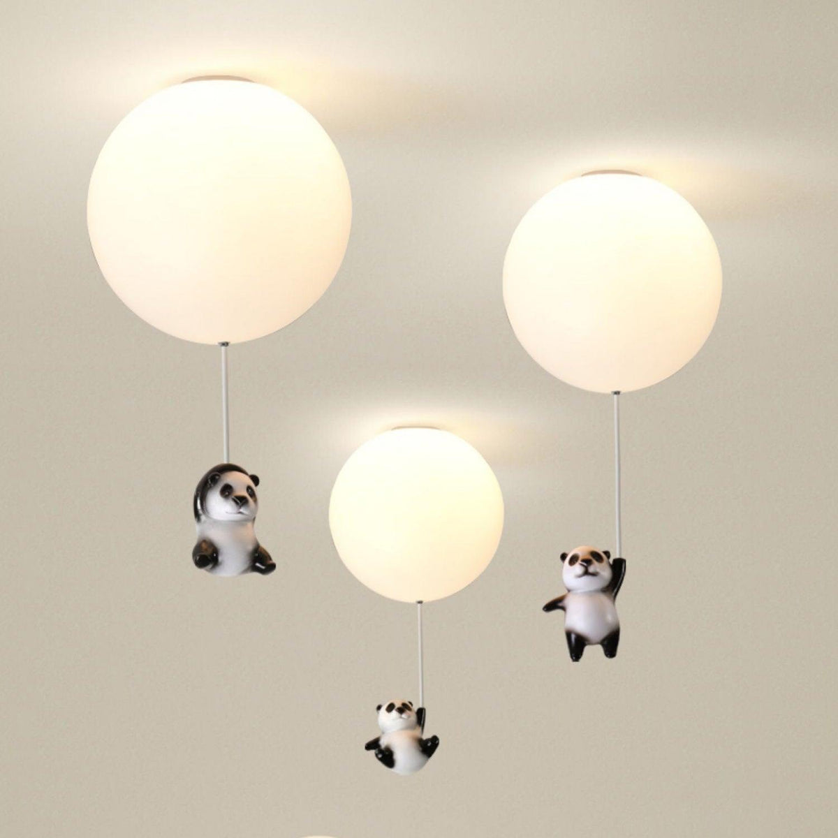 Yrath lámpara de techo elegancia Panda de vidrio