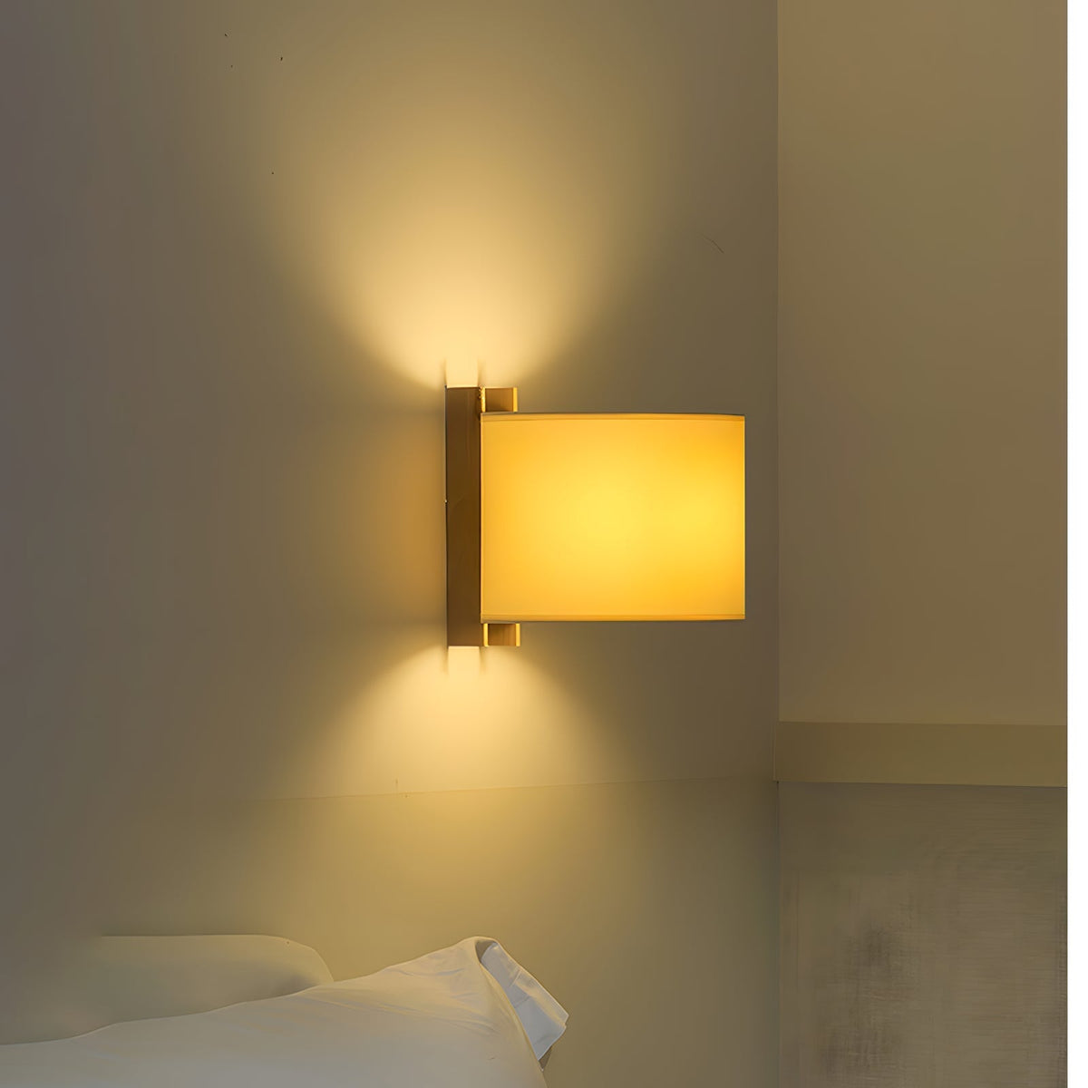 Mirarenne aplique de pared minimalista con pantalla de tejido