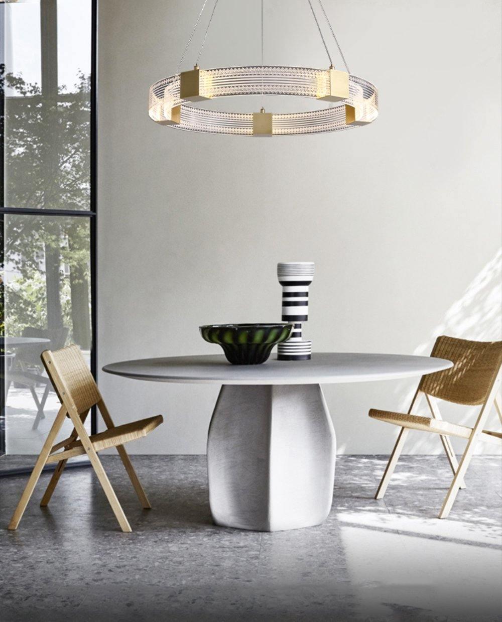Eurdora lámpara de araña moderna minimalista anillo LED