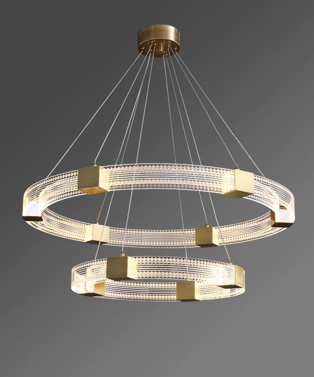 Eurdora lámpara de araña moderna minimalista anillo LED