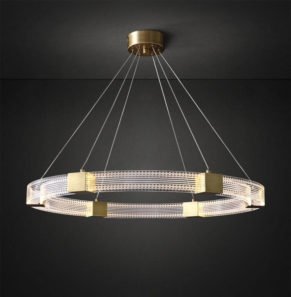 Eurdora lámpara de araña moderna minimalista anillo LED