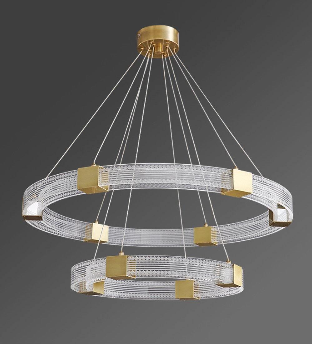 Eurdora lámpara de araña moderna minimalista anillo LED