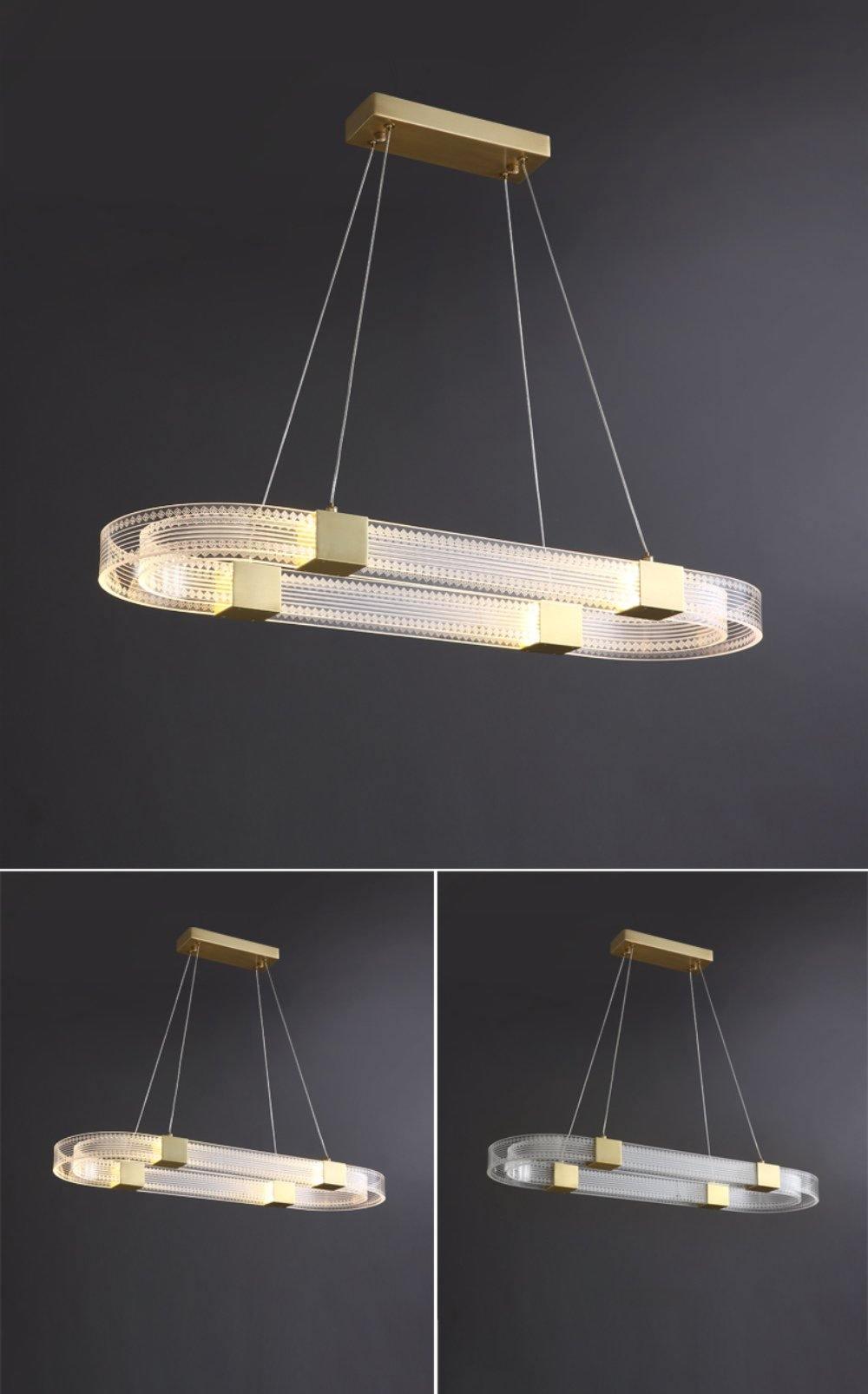 Eurdora lámpara de araña moderna minimalista anillo LED