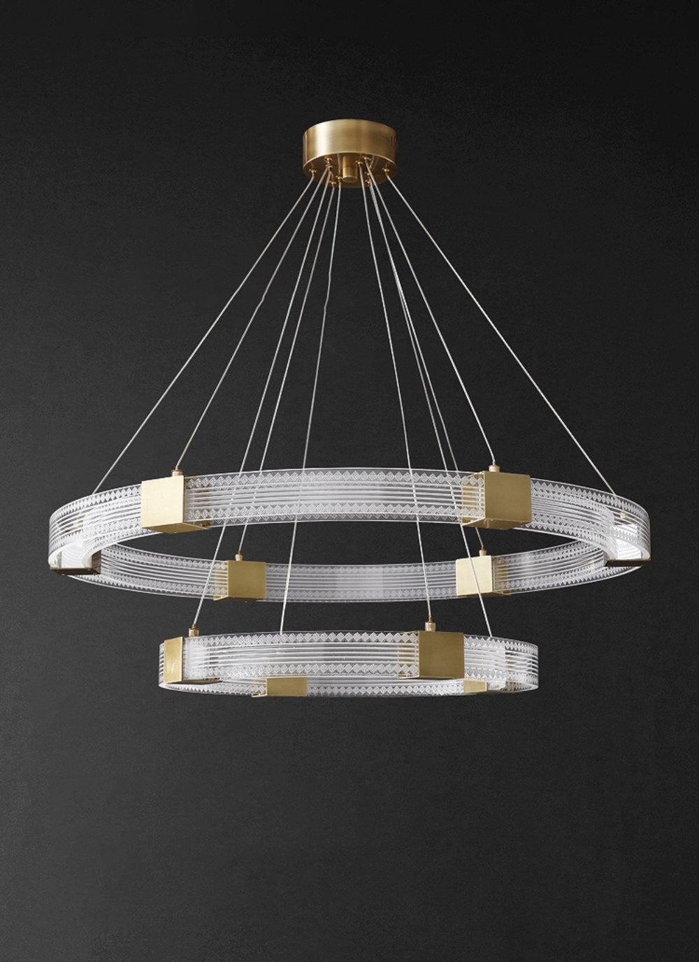 Eurdora lámpara de araña moderna minimalista anillo LED