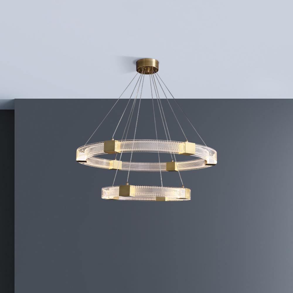 Eurdora lámpara de araña moderna minimalista anillo LED