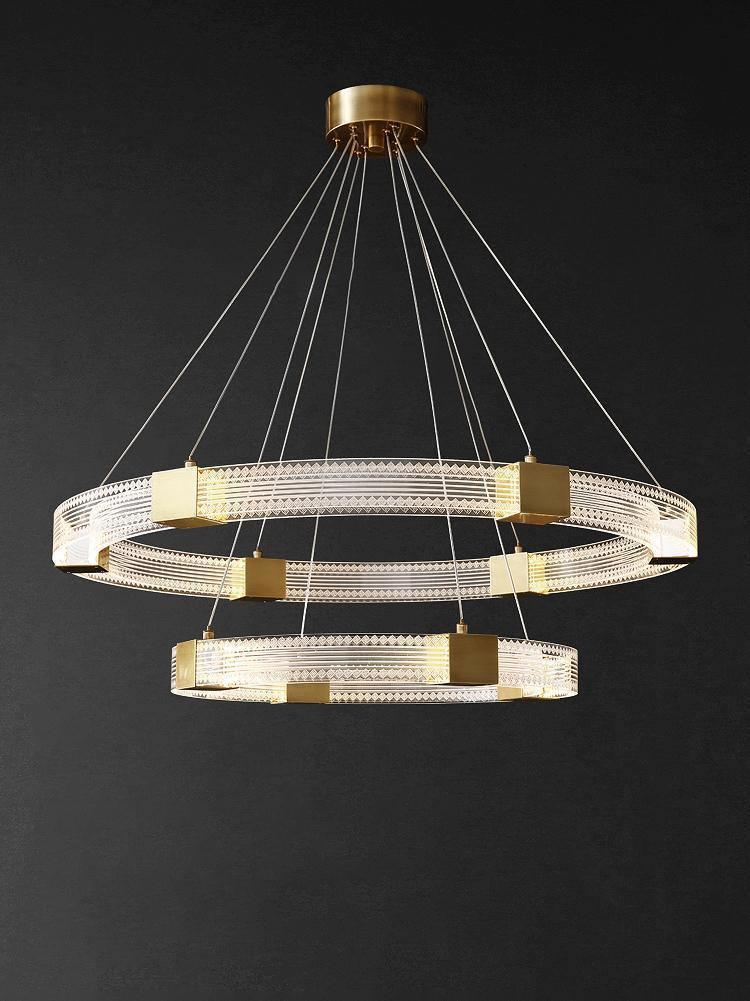Eurdora lámpara de araña moderna minimalista anillo LED