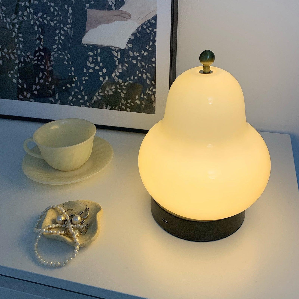 Lumaic lámpara de mesa de vidrio whimsical