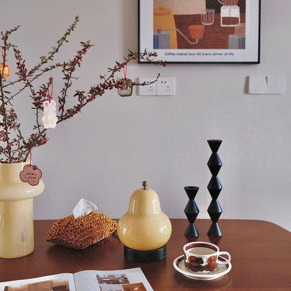Lumaic lámpara de mesa de vidrio whimsical