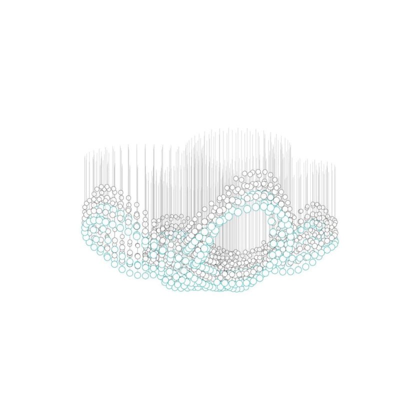 Pearl lámpara de araña Veil Couture Cascade Customize
