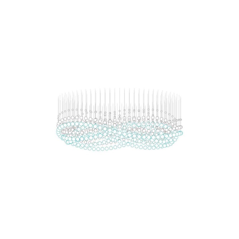 Pearl lámpara de araña Veil Couture Cascade Customize