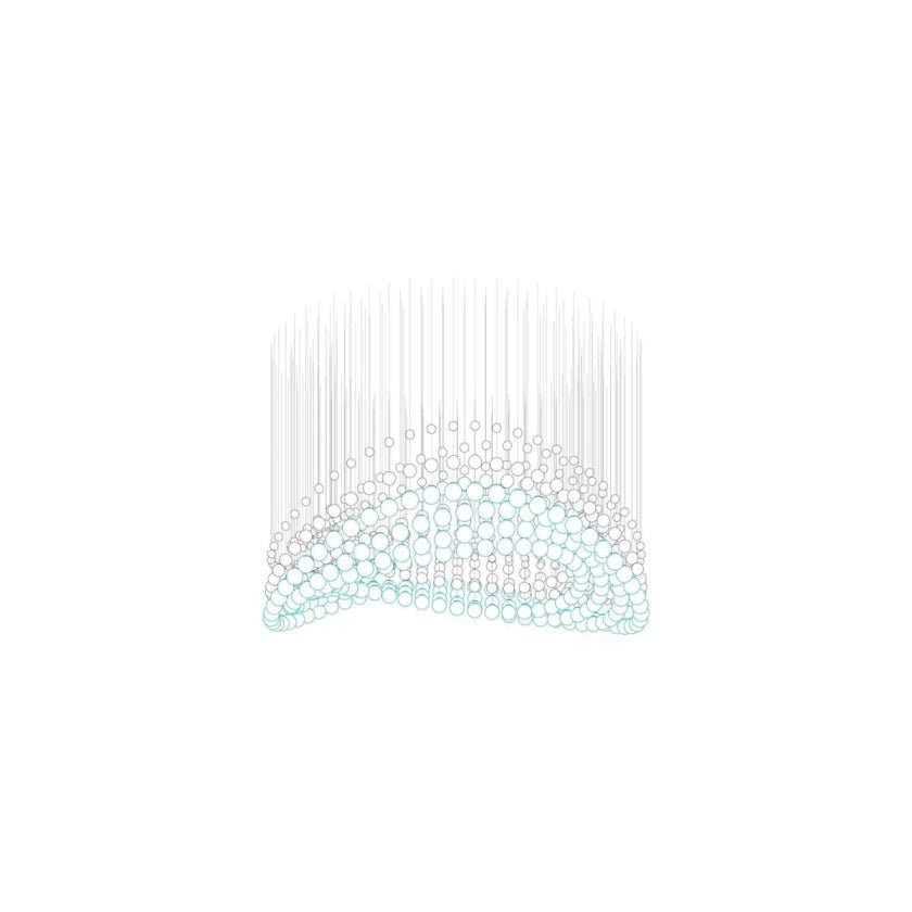 Pearl lámpara de araña Veil Couture Cascade Customize