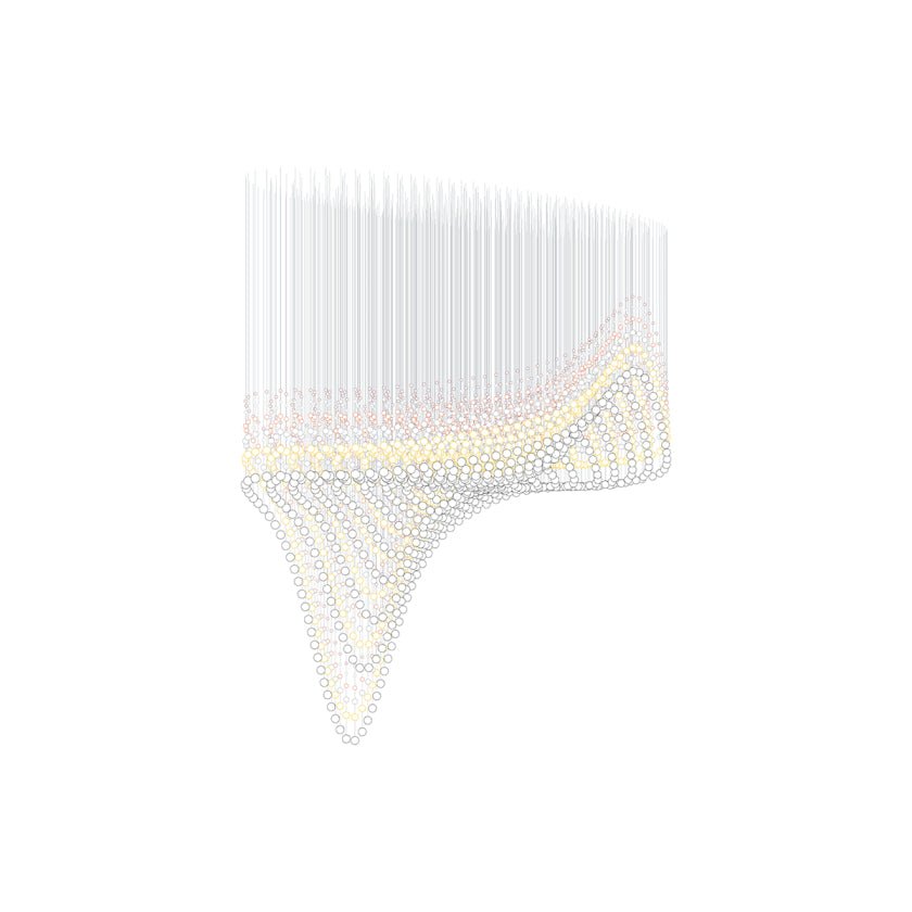 Pearl lámpara de araña Veil Couture Cascade Customize