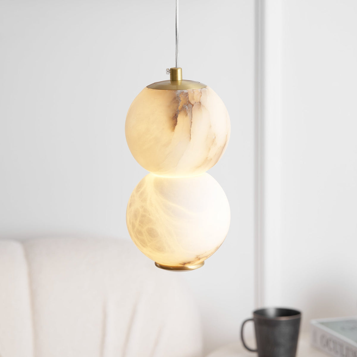 Ritta Alabaster Pendant Light Head 2 /3/4