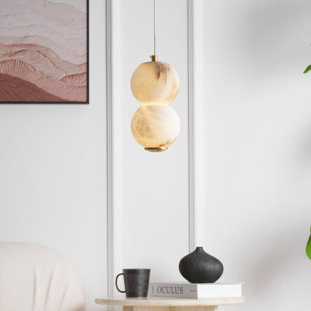 Ritta Alabaster Pendant Light Head 2 /3/4